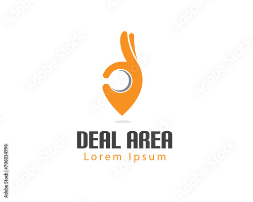 deal area navigation solution logo icon symbol design template illustration inspiration