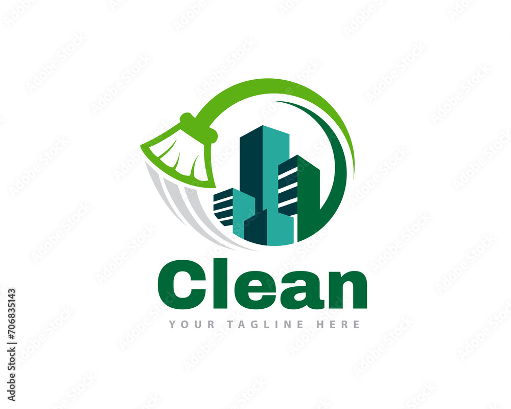 abstract building property cleaning service logo icon symbol design template illustration inspiration abstract building property cleaning service logo icon symbol design template illustration inspiration