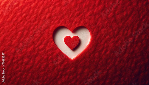 Heart Shape Cutout on Red Felt Texture  Symbol of Love and Valentine s Day.red  shape  romance  object  design  decoration  love  celebration  symbol  background  craft  romantic  valentine  paper