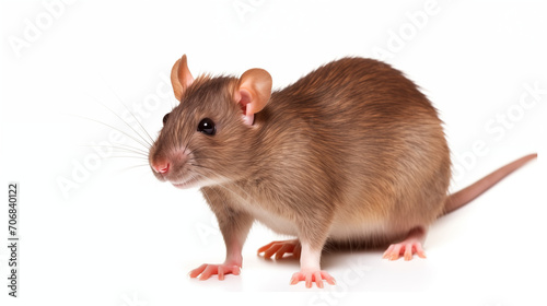 brown rat isolated on white background