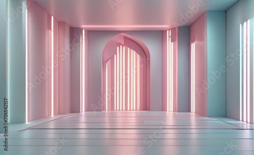 Leonardo Diffusion XL 3d render abstract geometric background