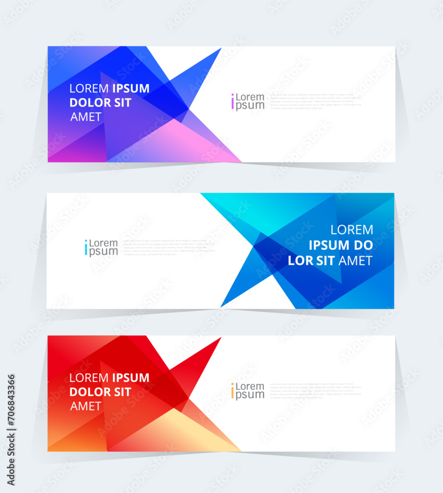 Geometric banner design with Vector presentation template.
