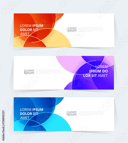Geometric banner design with Vector presentation template. 
