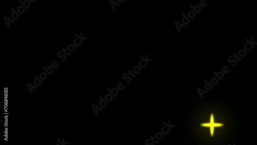 Glowing Gold Stars Sparkle On Black Background. Shining Glitter Particles Motion Graphics.