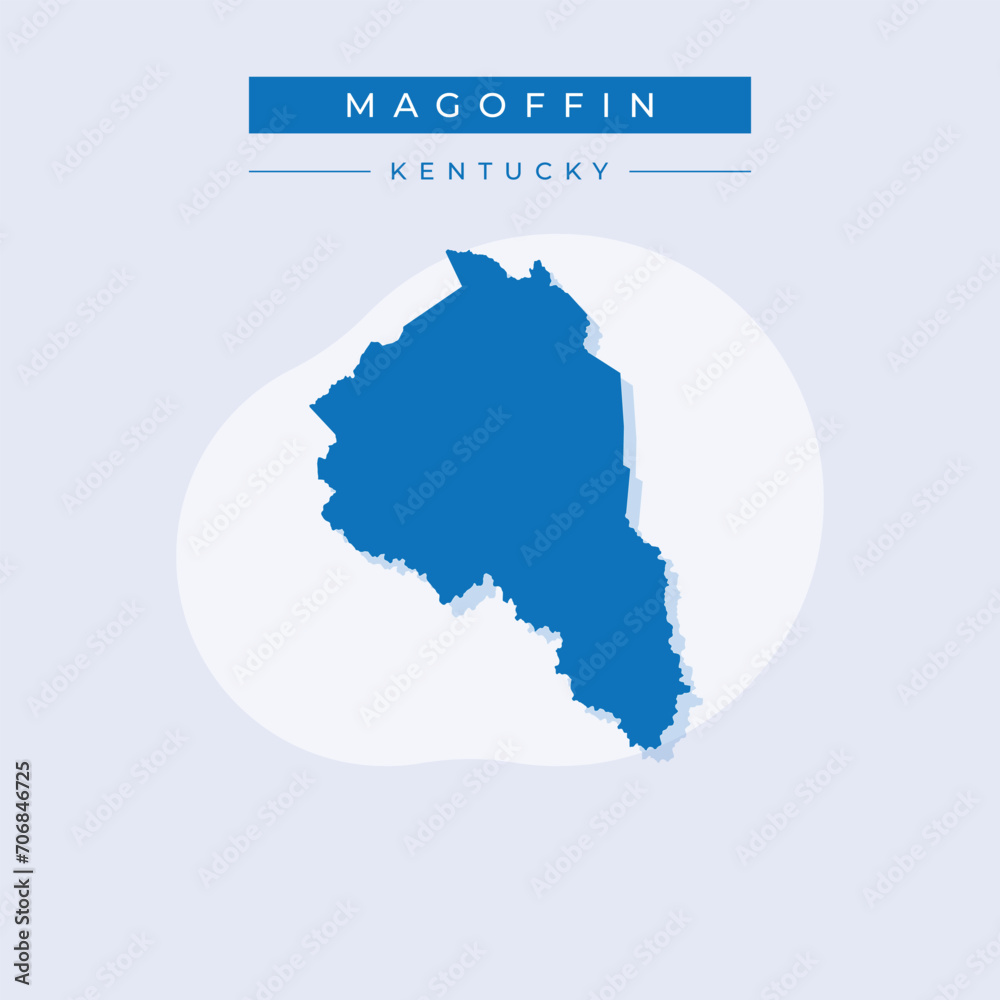 Vector illustration vector of Magoffin map Kentucky