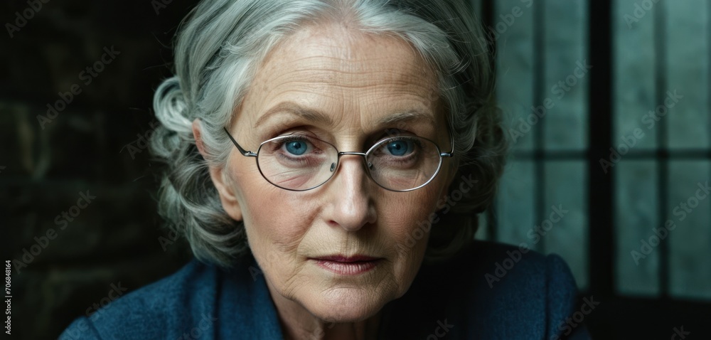 a close up of a person wearing glasses and looking off to the side with a serious look on their face. a close up of a person wearing glasses and looking off to the side with a serious look on their face.