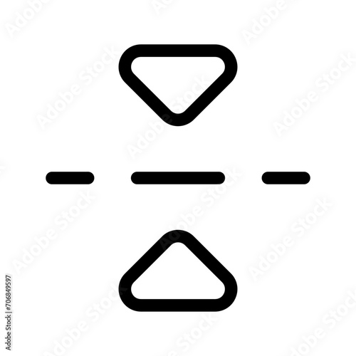 Flip Vertically Icon Vector Symbol Design Illustration
