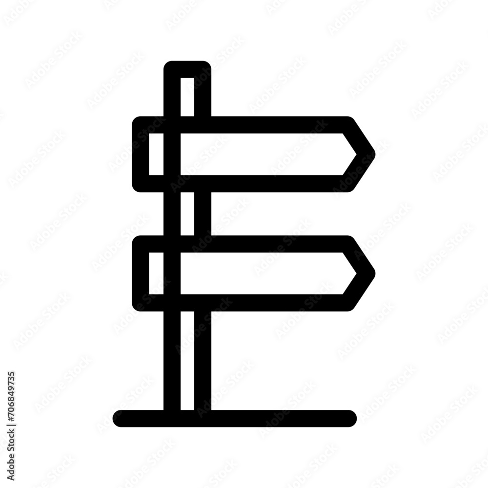 Signpost Icon Vector Symbol Design Illustration