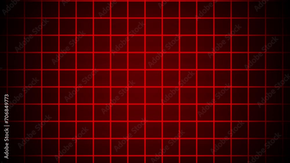 Animated Grid Lines Red Background For Your Designs. Grid Background Video 4K.