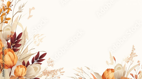 creative square background with space for text with autumn leaves design