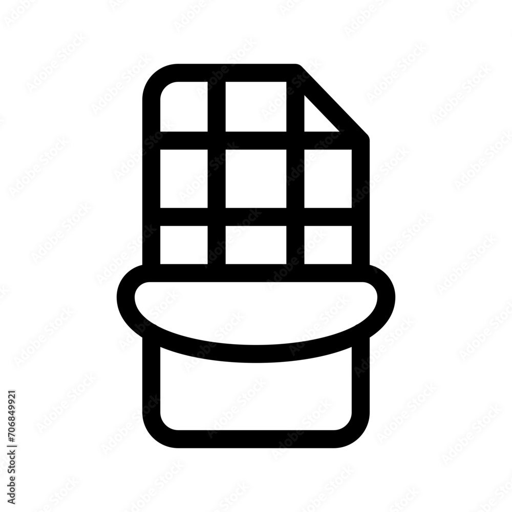 Chocolate Bar Icon Vector Symbol Design Illustration Chocolate Bar Icon Vector Symbol Design Illustration