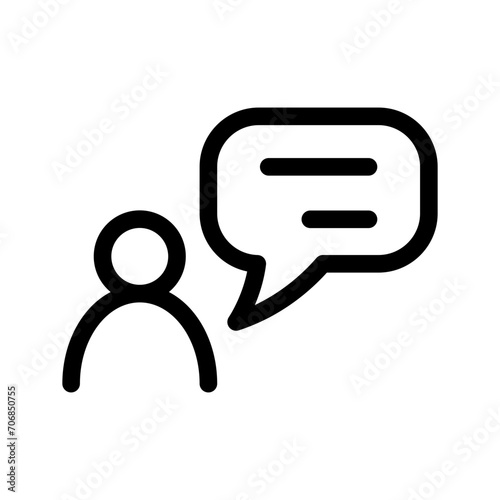 Speaking Icon Vector Symbol Design Illustration