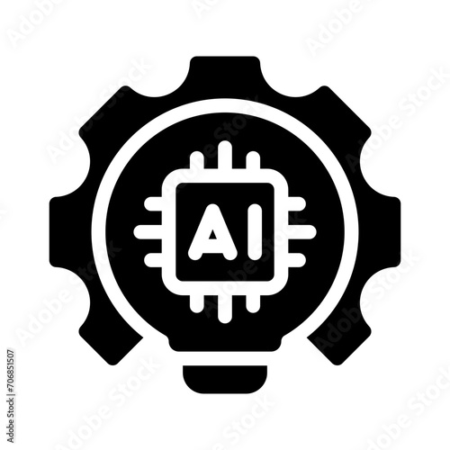 ai assistant glyph icon