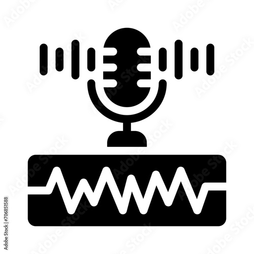 voice assistant glyph icon