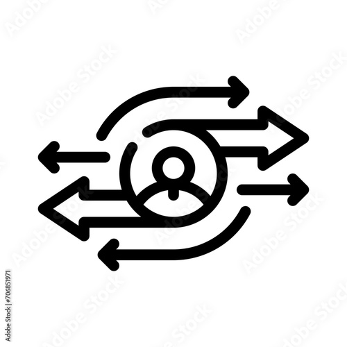 decision making line icon
