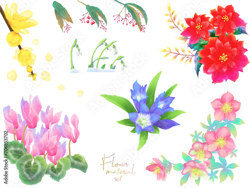 花の素材セット（季節の花2）