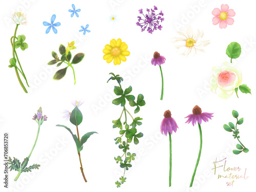 花の素材セット（水彩5） © Naomint