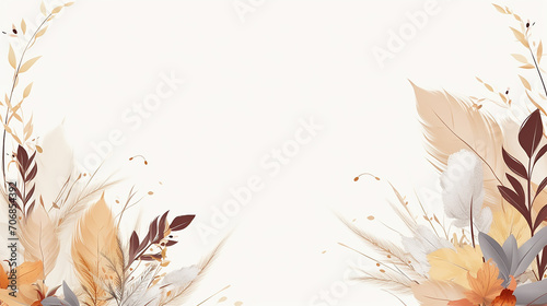 template design with square background with space for text with sage petal