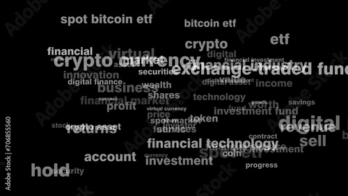 Spot bitcoin etf digital asset investment opportunity for crypto enthusiasts on black background offering low fees and potential for high profits in ever growing world of digital money