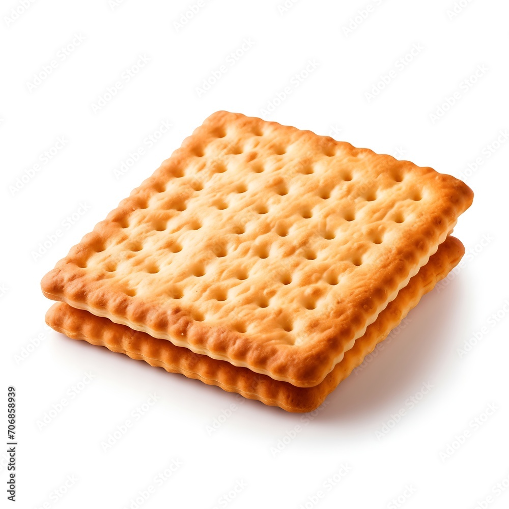 Close up of a biscuit on white background. With clipping path. Close up of a biscuit on white background. With clipping path.
