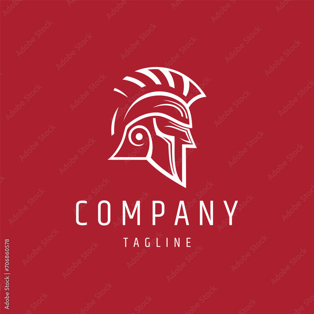 Spartan helmet logo design vector illustration Spartan helmet logo design vector illustration