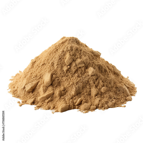 Heap of beach sand isolated on transparent background photo