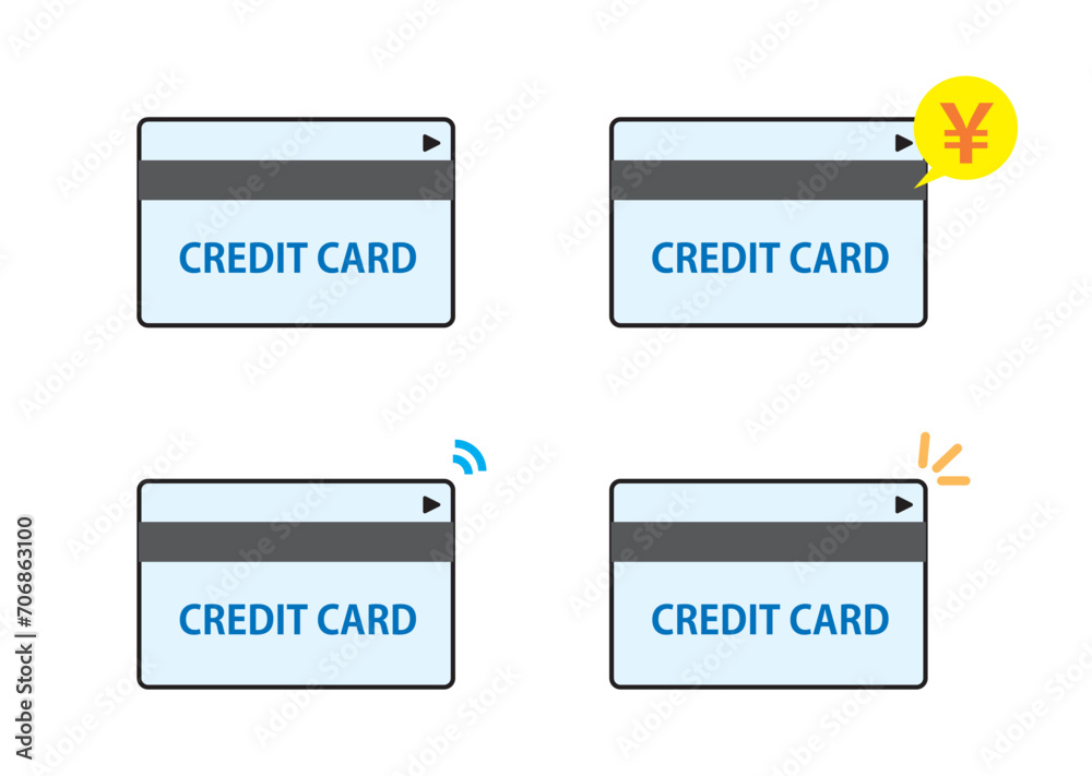 シンプルなクレジットカードのアイコン