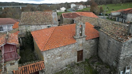 Church of Saint Eufemia de ambía in town of Molgas, Ourense Galician Spanish countryside photo