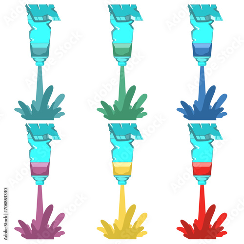 paint tube illustration vector art