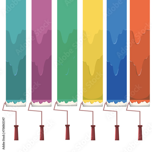 Paint roller illustration vector art