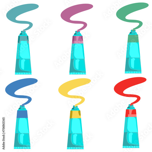 paint tube illustration vector art