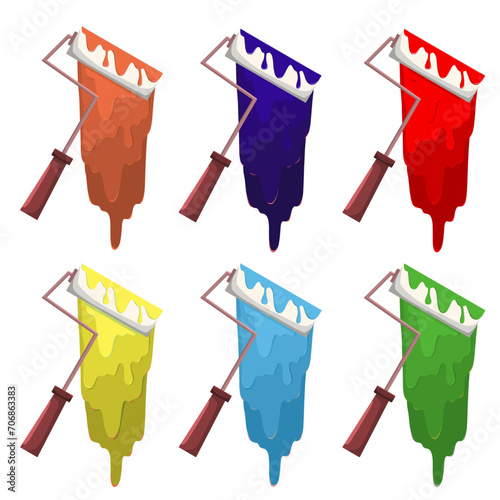 Paint roller illustration vector art