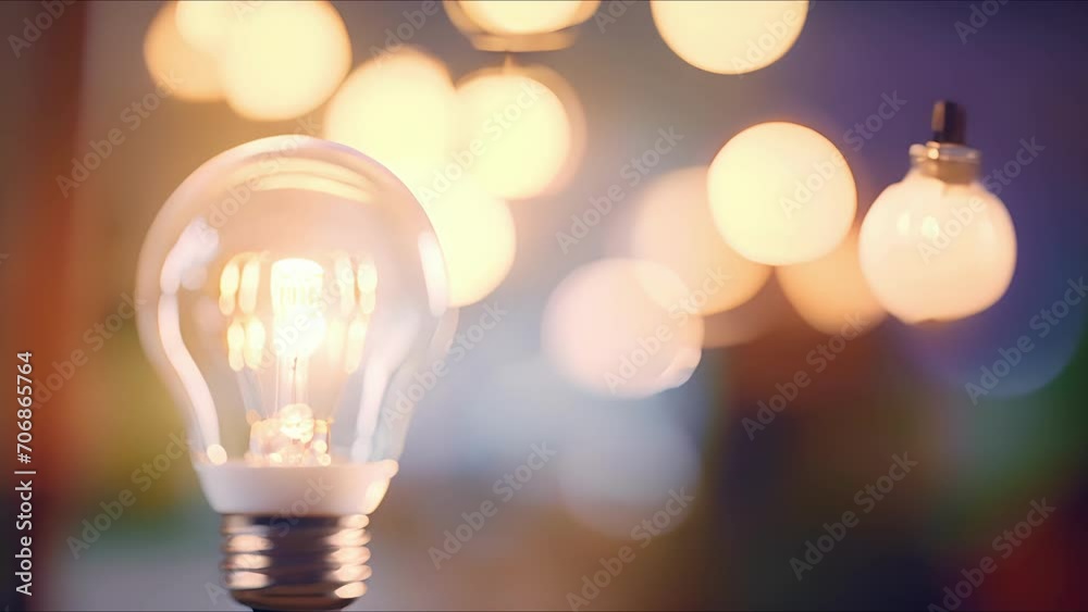 Closeup of a energyefficient LED light bulb, reducing electricity usage and emissions.
