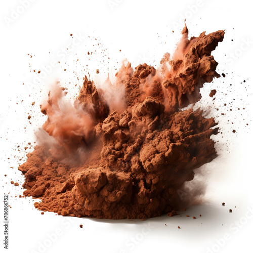 Igniting clay deep isolated white background