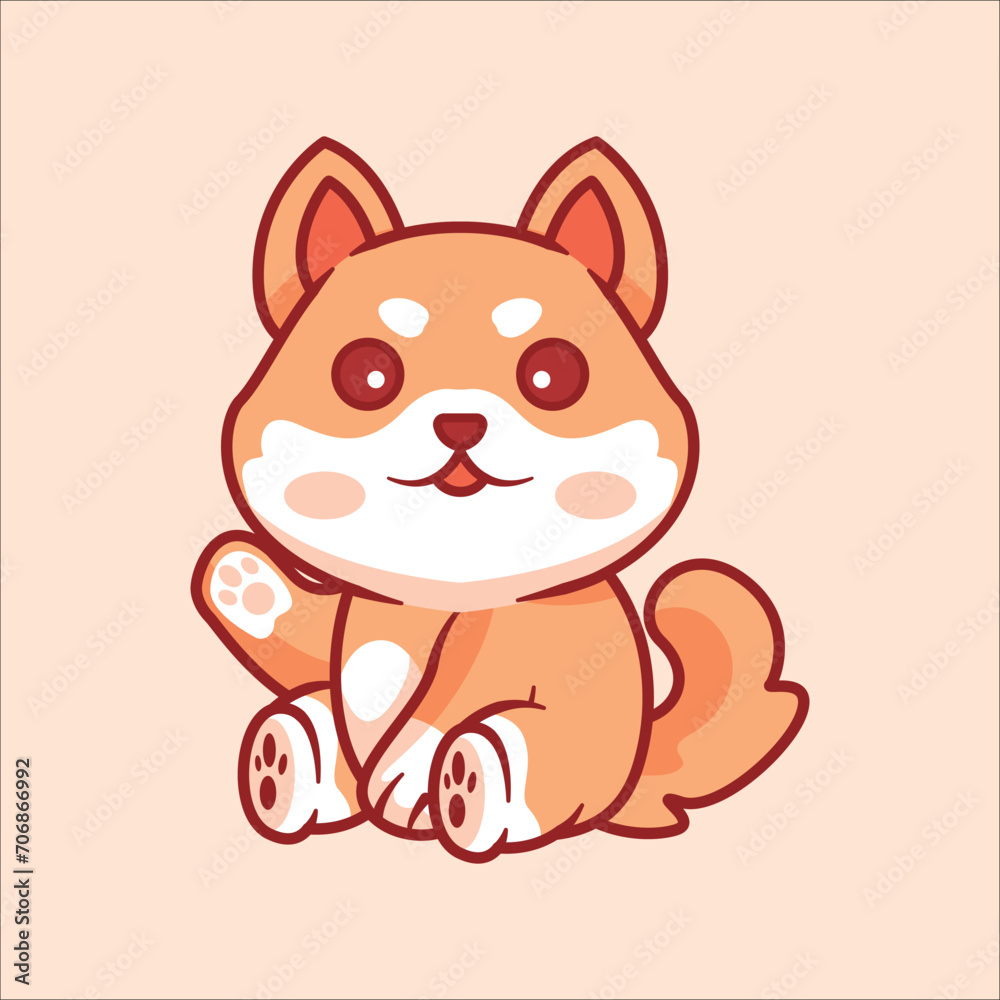 Cute shiba inu cartoon illustration animal Cute shiba inu cartoon illustration animal