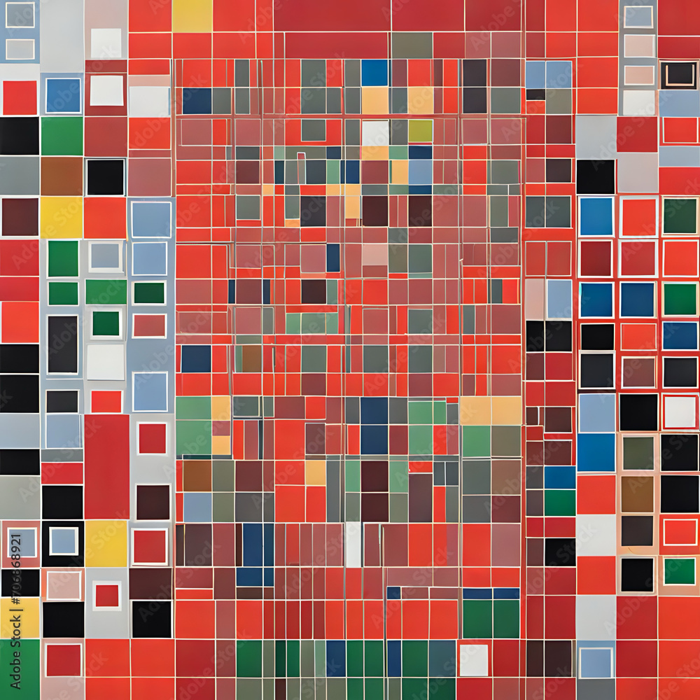 Fototapeta premium Triumph of colored squares