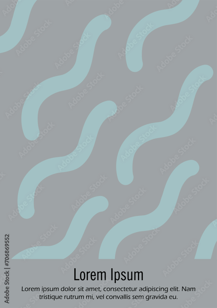 Abstract Minimal Vector Background in Trendy Doodle Style.   Vibrant Graphic Print with Dynamic Lines and Geometric Shapes.  Set of Vivid Poster 80s - 90s Design for Landing Page, Cover, Brochure.