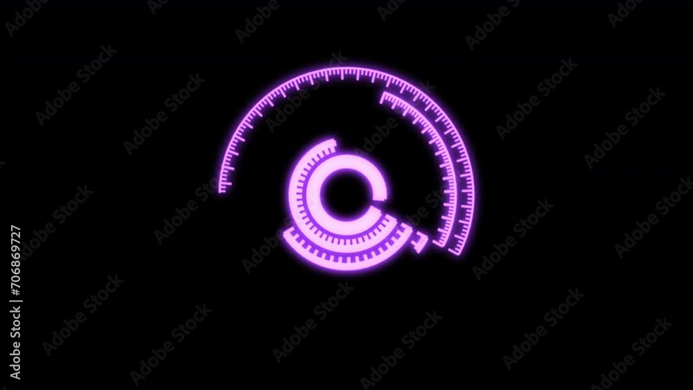 HUD Speedometer Strobe Arc Purple Animation Loop HUD Speedometer Strobe Arc Purple Animation Loop