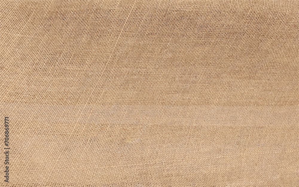 Fototapeta premium Realistic vector seamless texture of burlap, canvas. Beige, brown.