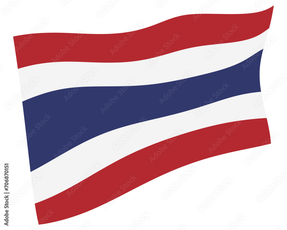 Naklejka premium タイ 国 旗 世界 アイコン