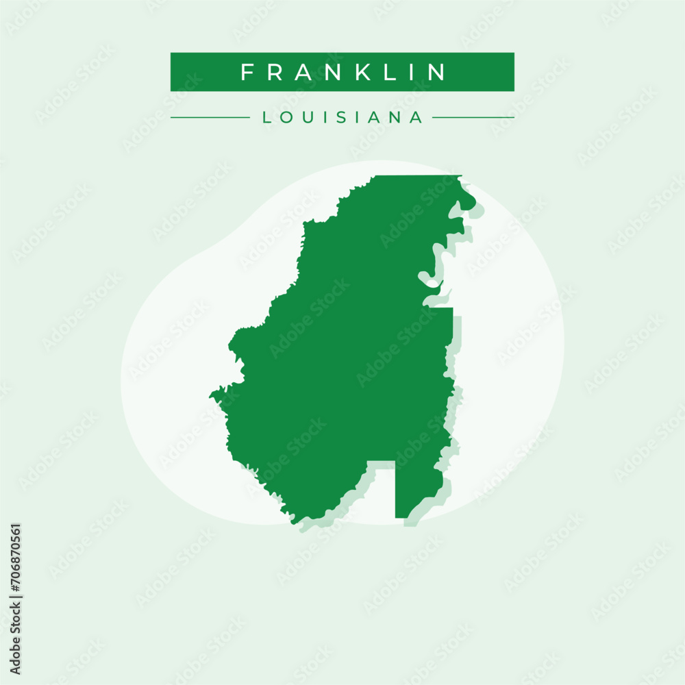 Vector illustration vector of Franklin map Louisiana