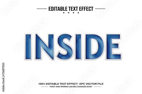 Inside 3D editable text effect template