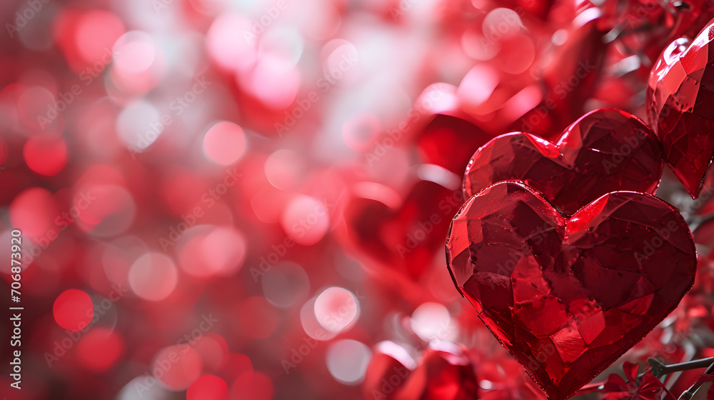 A vibrant burst of love, captured in a stunning close-up of blooming red hearts, illuminated by the soft outdoor light and accented by a delicate rose, evoking the romantic spirit of valentine's day A vibrant burst of love, captured in a stunning close-up of blooming red hearts, illuminated by the soft outdoor light and accented by a delicate rose, evoking the romantic spirit of valentine's day