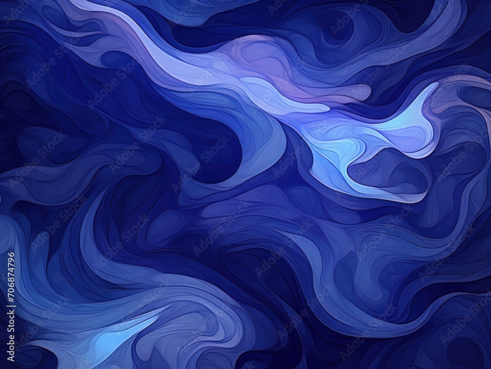 Abstract Blue Background With Wavy Shapes Abstract Blue Background With Wavy Shapes