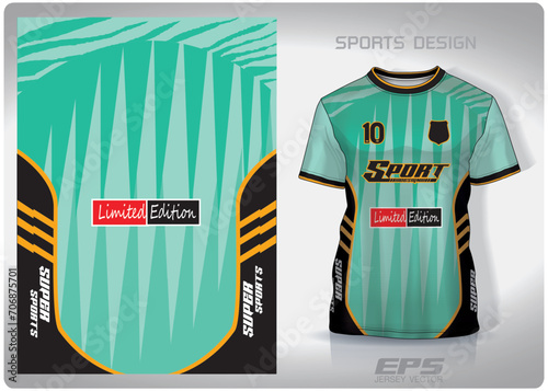 Vector sports shirt background image.light green forest pattern design, illustration, textile background for sports t-shirt, football jersey shirt.eps