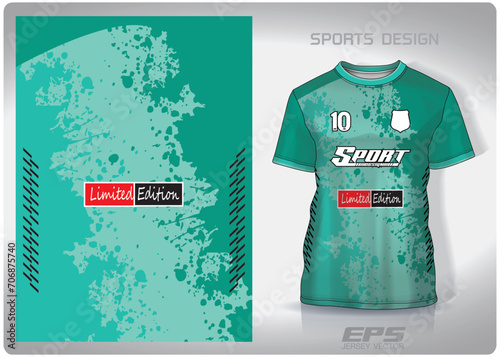 Vector sports shirt background image.Salad mint green super sports pattern design, illustration, textile background for sports t-shirt, football jersey shirt.eps
