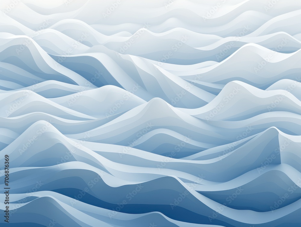 Obraz premium Blue and White Background With Wavy Lines