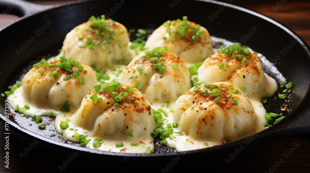 Baked potato dumplings