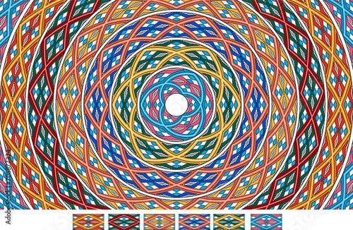 Oriental ethnic seamless pattern traditional background Design for carpet, wallpaper, clothing, wrapping, batik, fabric, Vector