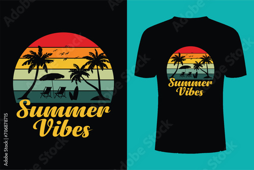 Summer t shirt design by illustrator